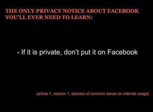the only privacy notice about facebook you need to know