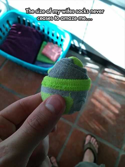 why are my girlfriends socks so small