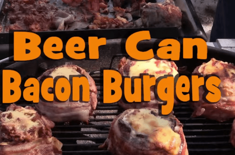 Beer Can Bacon Burgers Recipe Video