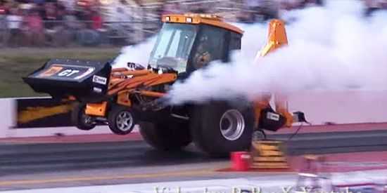 JBT GT Dragster Backhoe fastest backhoe in the world video 001