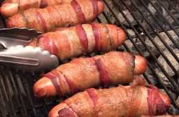 How To Make Steak And Bacon Hot Dogs Video Featured
