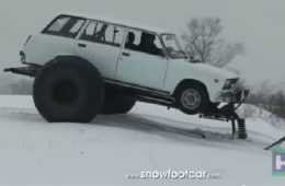 Car Snowmobile Thing  Meet The Snowfootcar Conversion Featured