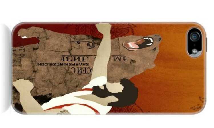 Man Punching A Bear Cell Phone Case Featured