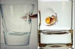 Bulletproof Shot Glass  Handmade Shot Glass Made With Real Bullets