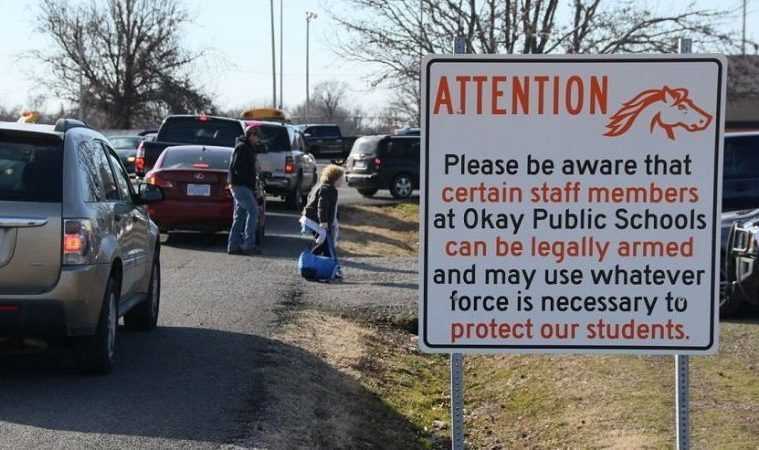 Oklahoma Schools Now Displaying Signs Warning That Staff Members Are Armed Featured