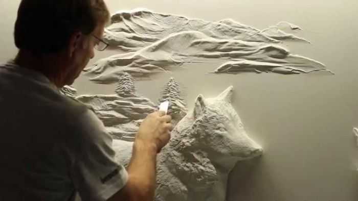 Pretty Amazing Drywall Art Meet Bernie Mitchell Pictures 004