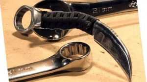How To Make A Really Sharp Karambit Out Of A 21mm Wrench featured
