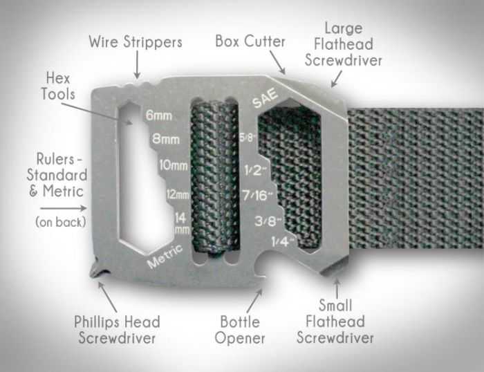 Kool Tool Belt Belt Buckle With 9 Different Tools Pictures 001