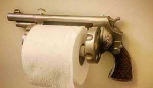 Pistol Revolver Toilet Paper Holder review where to buy featured