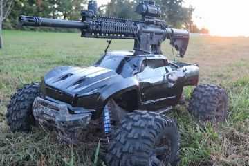 Traxxas Xmaxx With A Mounted Ar15  Best Rc Truck Ever