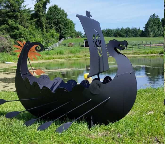 Viking Ship Fire Pit