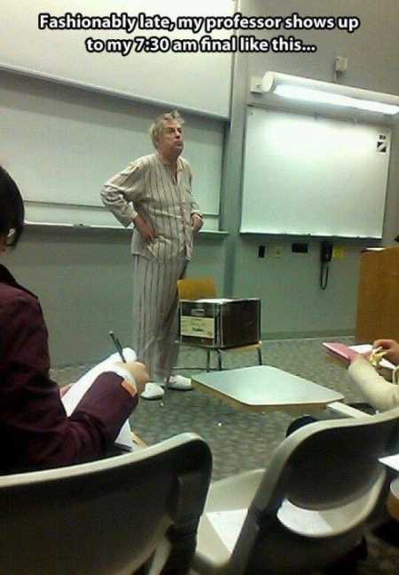 teacher in pjs
