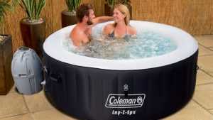 Coleman Lay Z Portable And Inflatable Outdoor Spa Featured