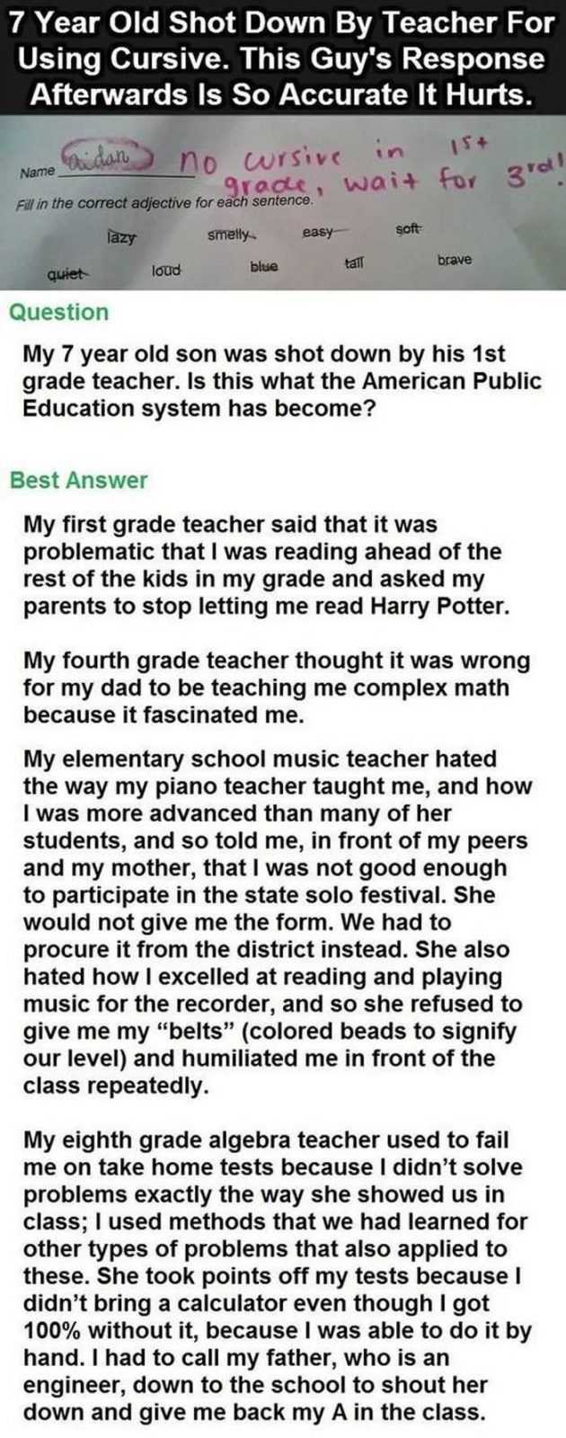 Short Stories Hilarious one about school teachers who hold back students