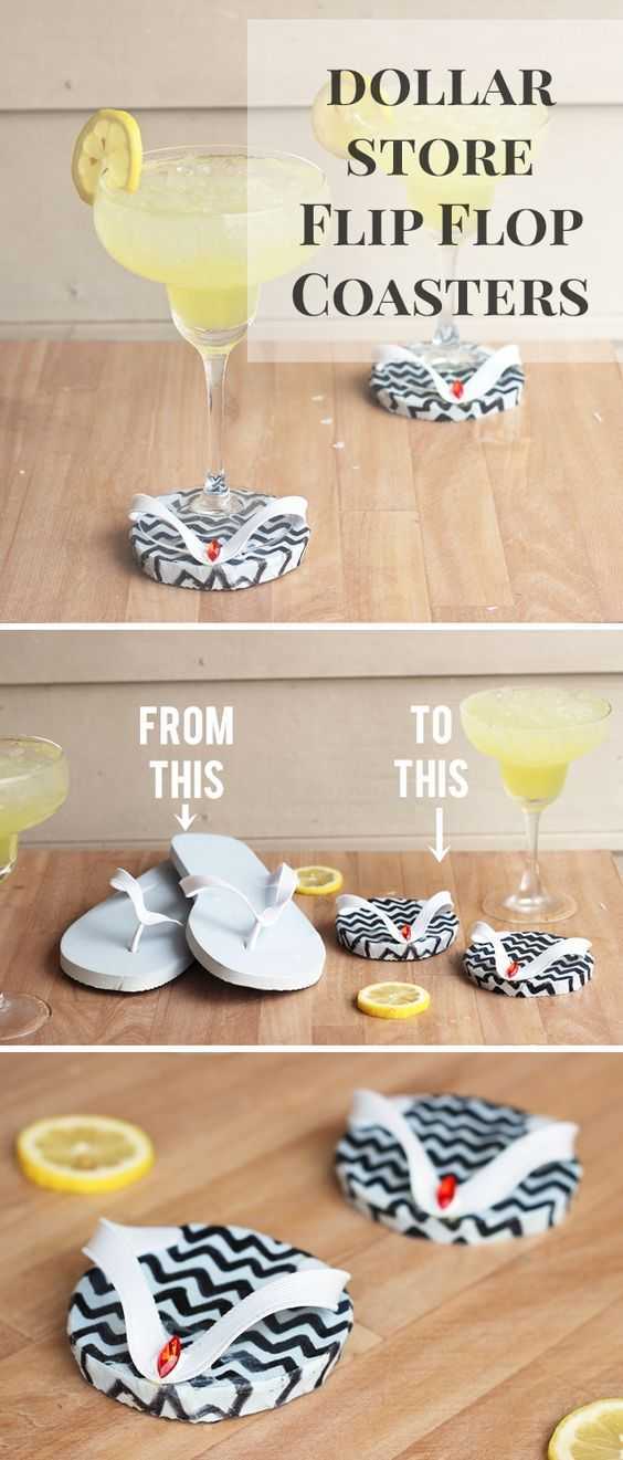 diy flipflop coasters