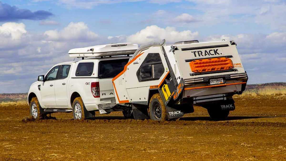 Rear view shot of the Tvan Camper Trailer