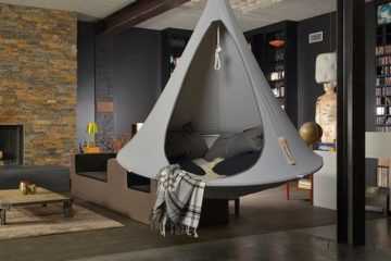 Grey Cacoon Hanging From The Wall