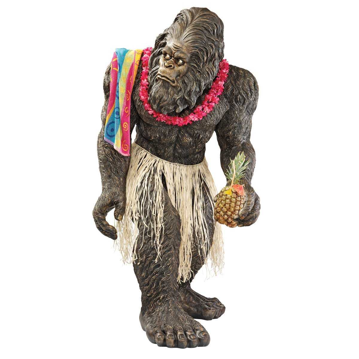 Bigfoot Statue Dressed Up As A Hula Girl