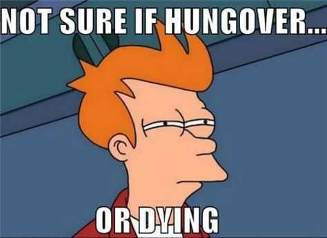hangover dying
