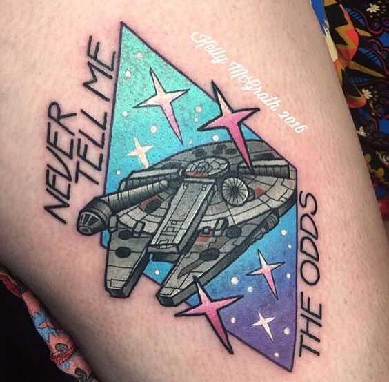 best star wars tattoos  never tell me the odds millennium Falco