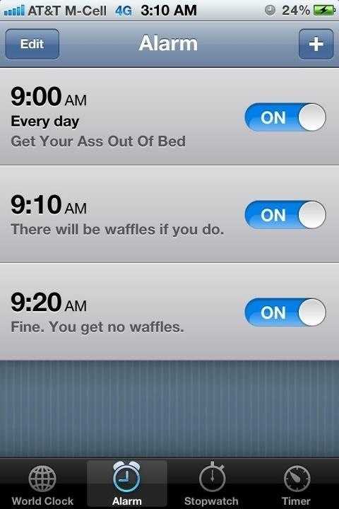 alarm waffles