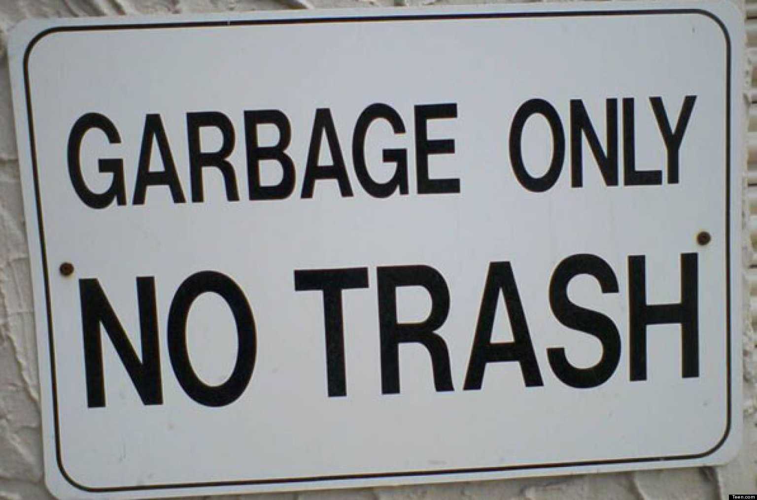 funny garbagesign