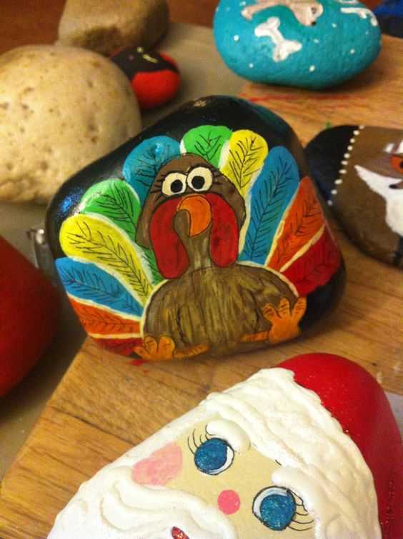 fall painted rocks  turkey