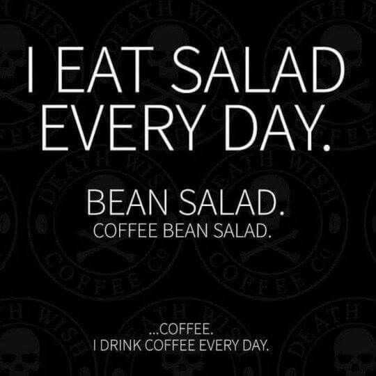 funny coffee bean salad