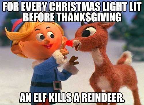 it's too early for christmas meme  elf kills