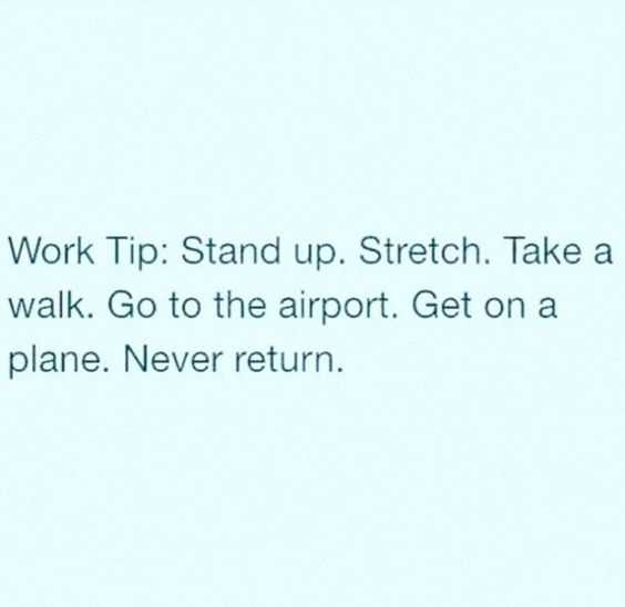 funny work tip go airport