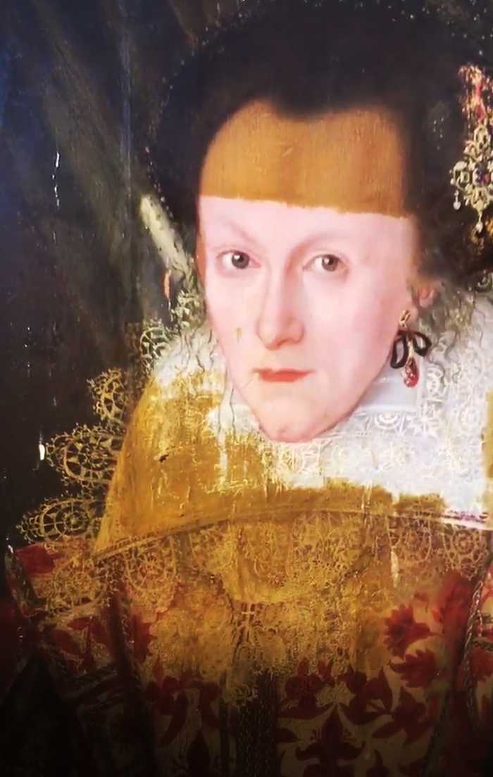 The Varnish Was Removed From This 400-Year-Old Painting, And The Difference It Made Was Insane | varnish remove 200 year old painting woman in red philip mould 5a02bea50901f 700 The Varnish Was Removed From This 400-Year-Old Painting, And The Difference It Made Was Insane