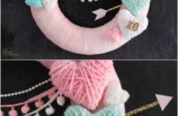 Craft Valentines Day Wrapped Yarn