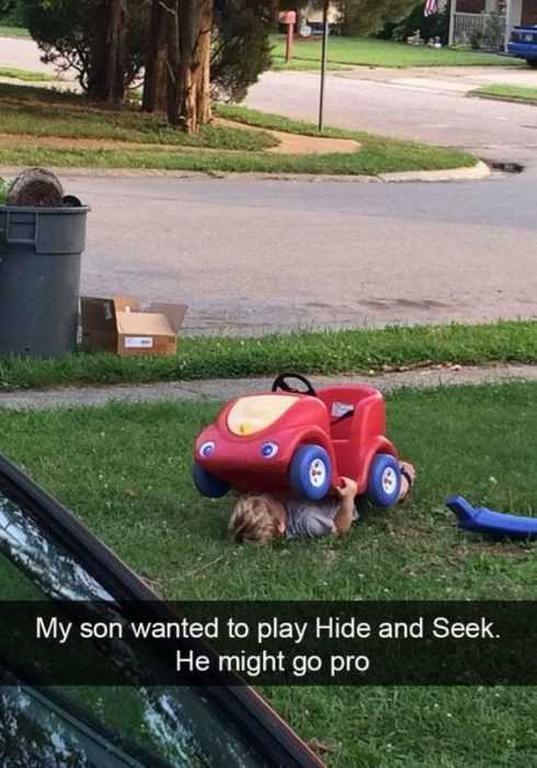 silly kid pics  hide and seek