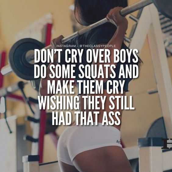 Gym Day Quotes  don't cry over boys