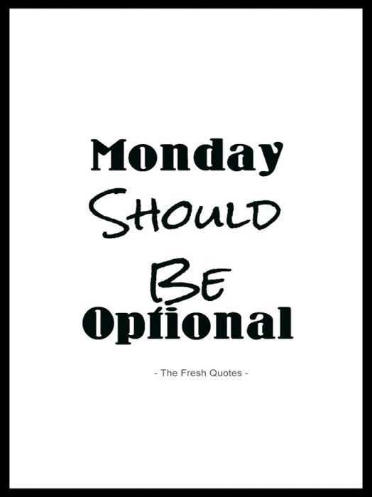Funny Sayings About Life Monday Optional