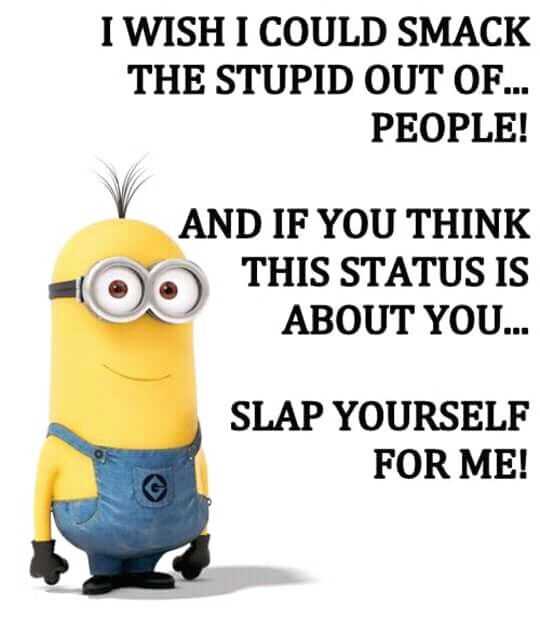 Minion Quotes and Memes  slap yourself