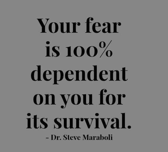 Worthy Inspirational Quotes  fear dependent