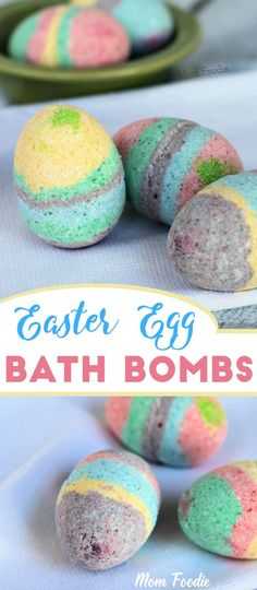 easy DIY Easter decorations  easter egg bath bombs