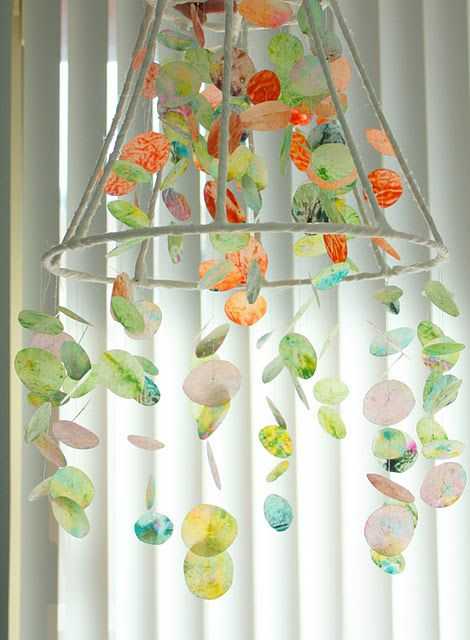 crayon diy crafts  chandelier