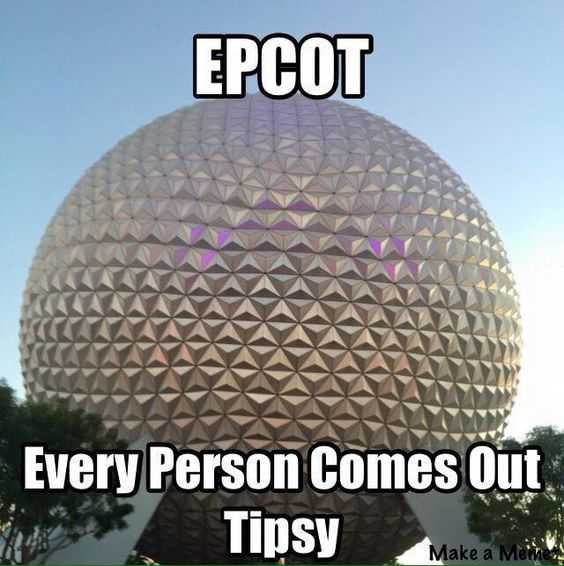 disney memes funny  every person comes out tipsy epcot
