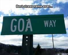 funny signs  best street name