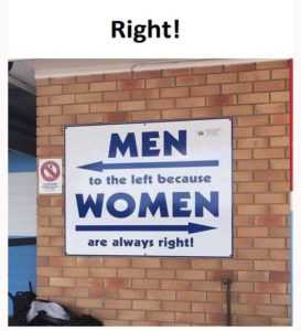 funny sign women right