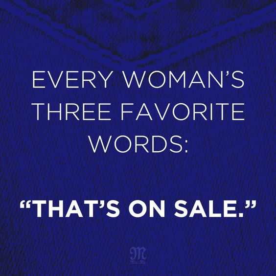 Shopping Memes  woman's favorite words