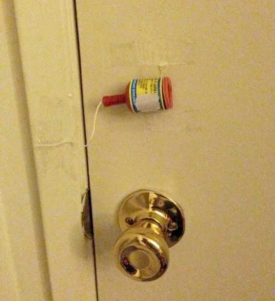 funny april fools pranks  fire cracker in door