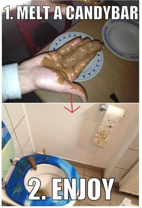 hilarious april fools pranks - melted candy turd