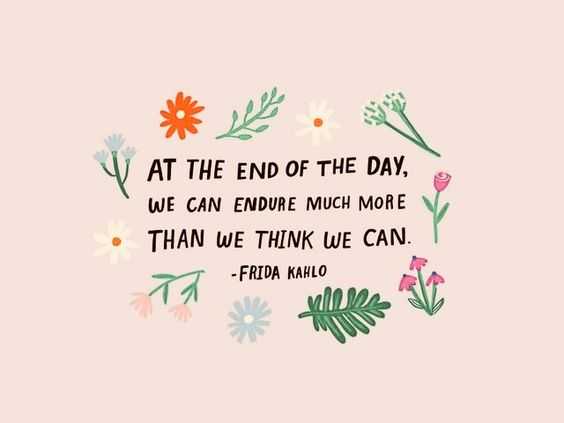 amazing inspirational thought - what we can endure