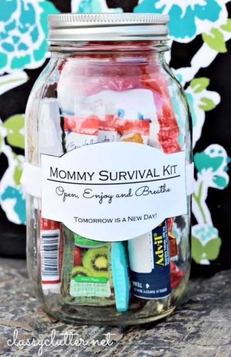 diy mommy survival gift