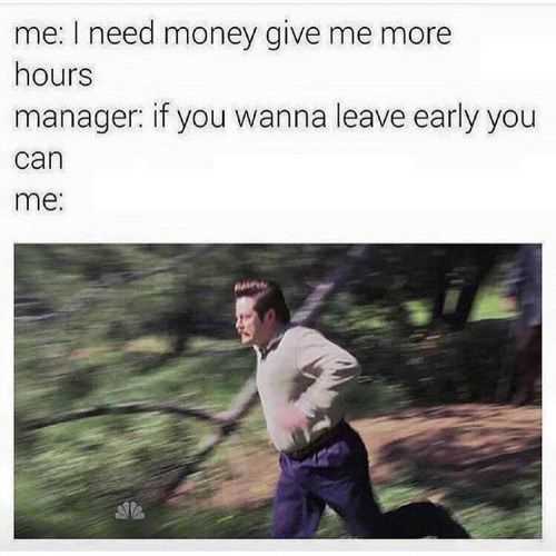 Funny Retail Worker Images - leaving