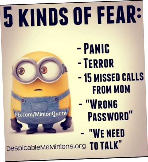 minion 5 kinds of fear