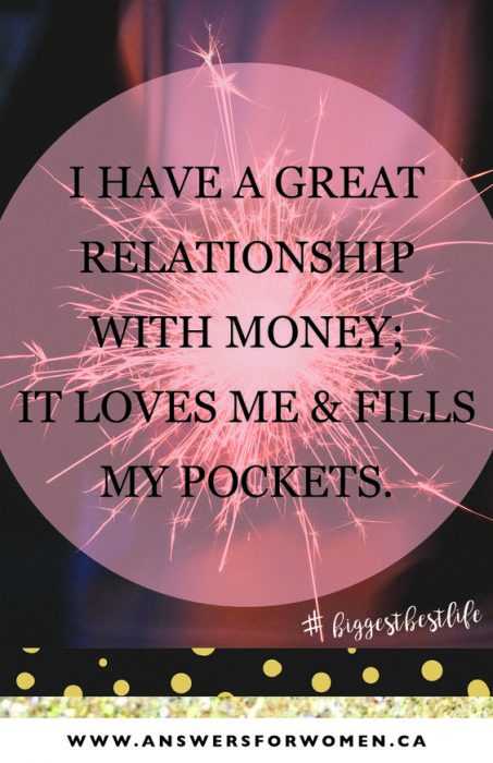 Positive Financial Affirmations  relationship with money